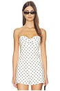 view 1 of 4 Tori Linen Top in Cream & Black Polka Dot