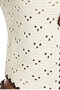 view 5 of 5 Nadyne Tie Front Top in Ivory & Brown