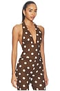 view 2 of 4 Cosette Top in Brown & White Polka Dot