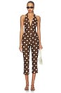 view 4 of 4 Cosette Top in Brown & White Polka Dot