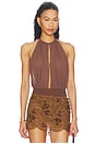 view 1 of 5 Chantal Bodysuit in Chocolate Brown