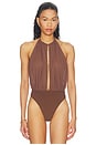 view 2 of 5 Chantal Bodysuit in Chocolate Brown