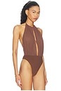 view 3 of 5 Chantal Bodysuit in Chocolate Brown