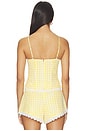 view 3 of 5 Peggy Bustier Top in Yellow & White Check
