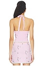 view 3 of 5 Anais Halter Top in Embroidered Pink Stripe