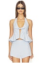 view 1 of 4 Ruby Halter Top in Light Blue
