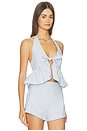 view 2 of 4 Ruby Halter Top in Light Blue