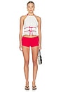 view 4 of 5 Alessia Embroidered Halter Top in White