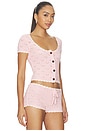 view 2 of 5 Bernadette Short Sleeve Top in Baby Pink