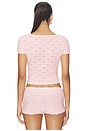 view 3 of 5 Bernadette Short Sleeve Top in Baby Pink