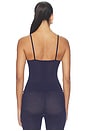view 3 of 4 Lucassia Textured Embroidered Tank in Navy