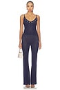 view 4 of 4 Lucassia Textured Embroidered Tank in Navy