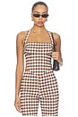view 1 of 5 LAKE 탑 in Brown Gingham