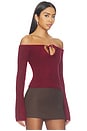 view 2 of 4 Eve Off Shoulder Top in Wine