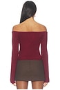 view 4 of 4 Eve Off Shoulder Top in Wine