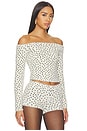 view 2 of 5 Shary Off The Shoulder Leopard Top in Light Leopard