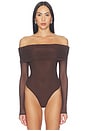 view 2 of 5 Trey Bodysuit in Chocolate Brown