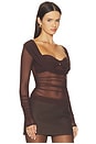 view 2 of 4 Simone Top in Chocolate Brown