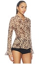 view 2 of 4 Theia Blouse in Leopard Print