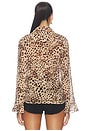 view 4 of 4 Theia Blouse in Leopard Print
