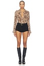 view 5 of 4 Theia Blouse in Leopard Print
