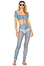 view 4 of 4 TOP CROPPED MAILLE CROCHET HILARY in Dusty Blue