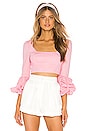 view 1 of 4 Beatrice Top in Bubblegum Pink
