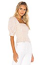 view 2 of 4 Christina Top in Gold Check