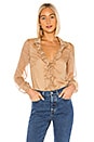 view 1 of 5 Marina Top in Nude With Black Dot