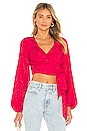 view 1 of 5 Sharona Wrap Top in Pink