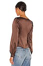 view 3 of 4 Waldorf Top in Chocolate Brown