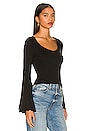 view 2 of 4 Bell Sleeve Top in Black