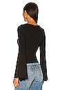 view 3 of 4 Bell Sleeve Top in Black