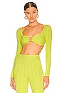 view 1 of 4 Sahara Knit Top in Lime Green