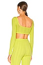 view 3 of 4 Sahara Knit Top in Lime Green