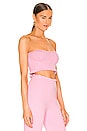view 2 of 4 Cropped Sweetheart Ribbed Tube Top in Baby Pink