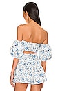 view 3 of 4 Valentina Crop Top in Baroque Blue