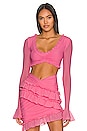view 1 of 4 Macey Crop Top in Bubblegum Pink