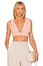 view 1 of 4 Malia Top in Orchid Pink in Orchid Pink check