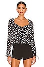 view 1 of 4 Josie Top in Black & White Dot