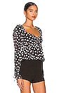 view 2 of 4 Josie Top in Black & White Dot