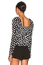 view 3 of 4 Josie Top in Black & White Dot