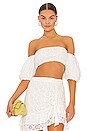 view 1 of 5 Angela Crop Top in White