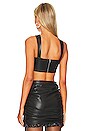 view 3 of 4 Faux Leather Claudia Crop Top in Black