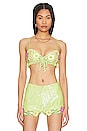 view 1 of 5 Cal Embellished Crop Top in Lime Green