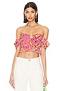 view 1 of 4 Paloma Bustier Top in Pink Sangria Sunset