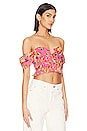 view 2 of 4 Paloma Bustier Top in Pink Sangria Sunset