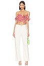 view 4 of 4 Paloma Bustier Top in Pink Sangria Sunset