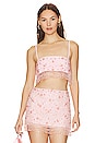 view 1 of 5 Anastasia Embellished Crop Top in Pink Fireworks