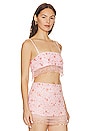 view 2 of 5 Anastasia Embellished Crop Top in Pink Fireworks